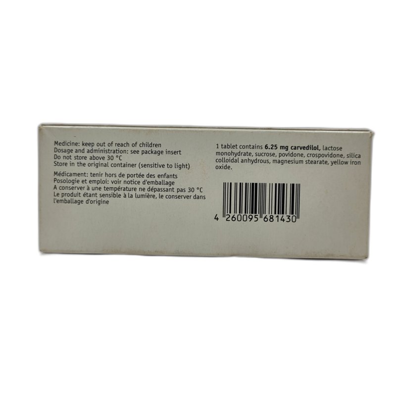 DILATREND 6.25MG CARVEDILOL TABS 30'S ROCHE